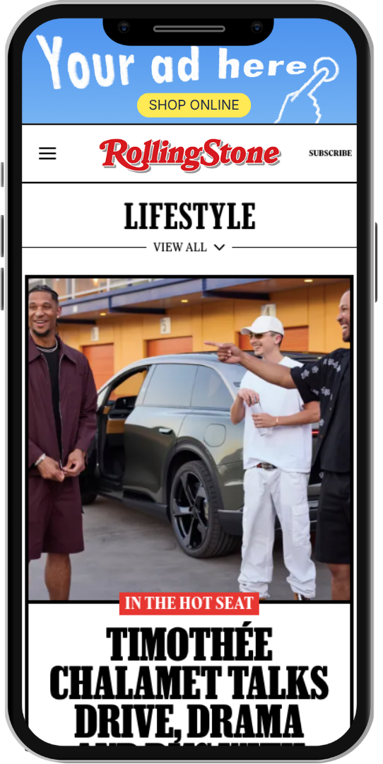 Mobile advertising example