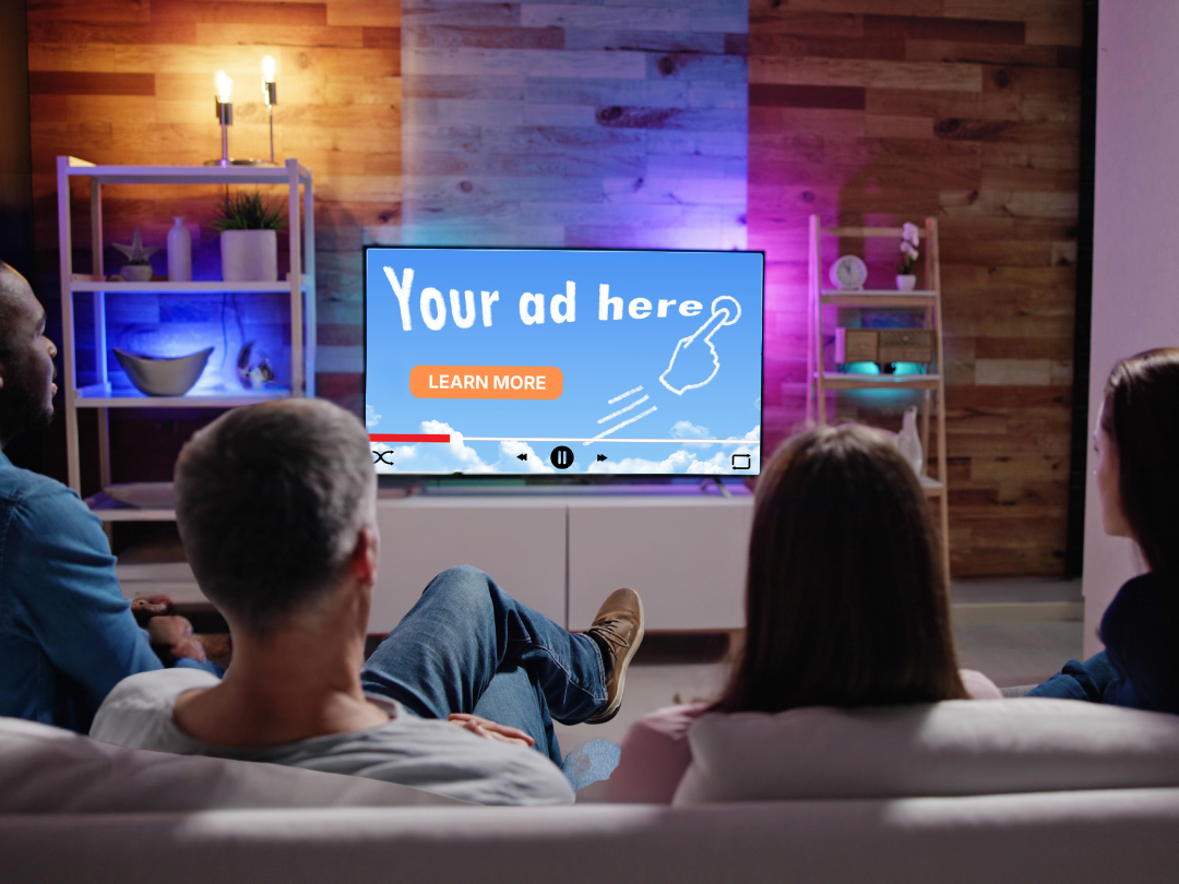 Programmatic ad example on a streaming smart TV screen